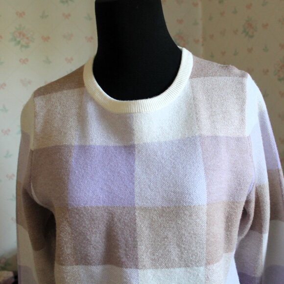Tahari Checkered Sweater, Medium - Picture 5 of 11